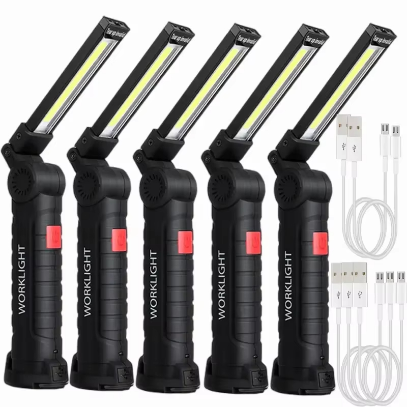 Power Bank - Portable COB LED Flashlight USB Rechargeable