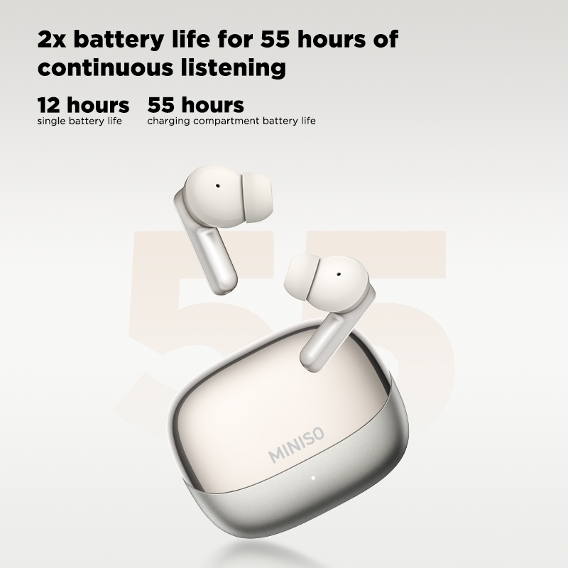 Headphones Wireless - MINISO MS106 Bluetooth Earphones In-Ear Soft
