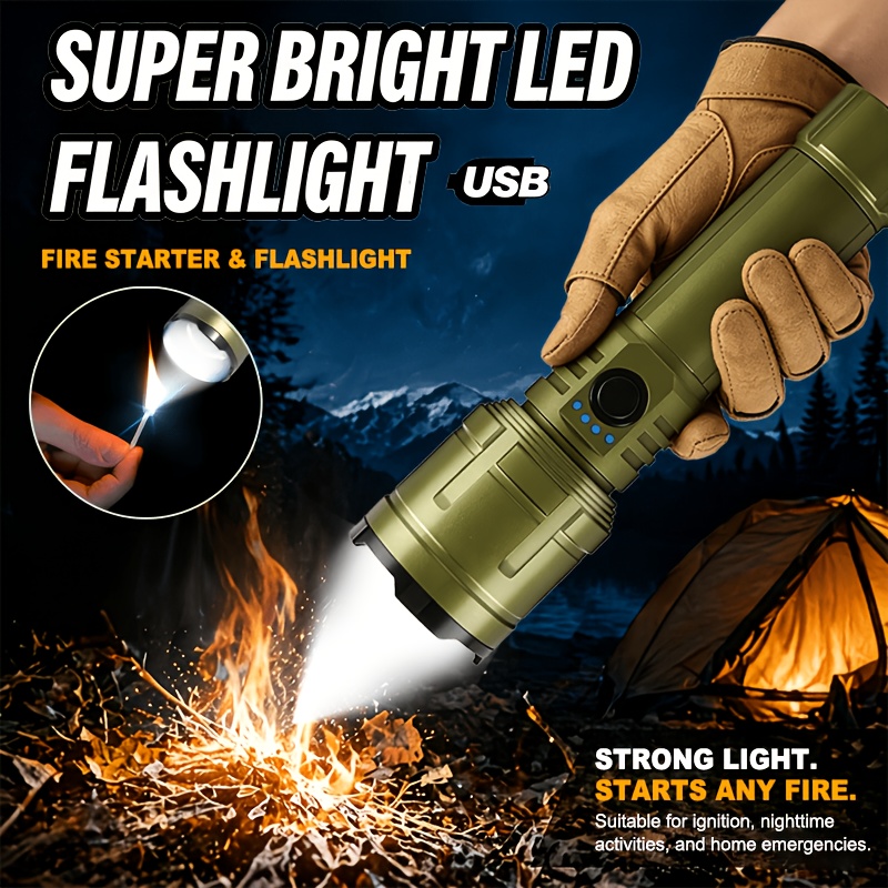 Power Bank - Flashlight Lighter & Power Bank Combo,Rechargeable,Zoomable