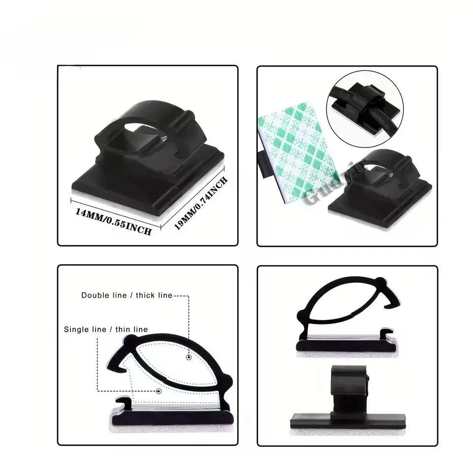 Adhesive Car Cable Charger Lin - Cable Organizer ulasan dan harga