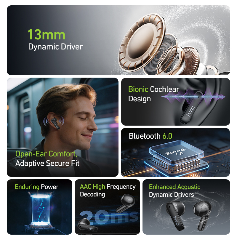 HTC NE94 Gaming TWS Earphones  - Headphones Wireless ulasan dan harga