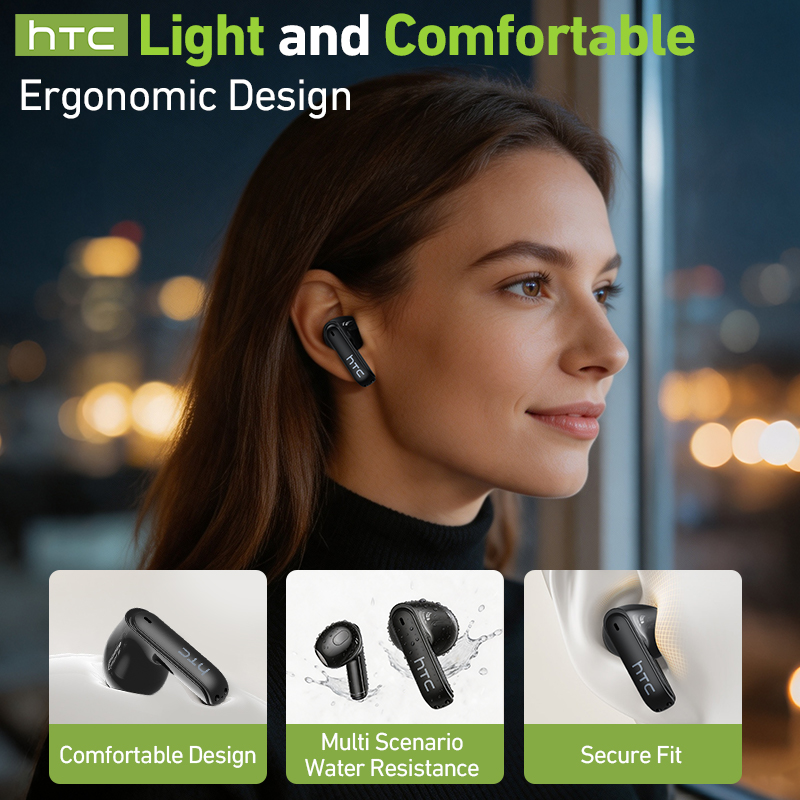 HTC NE94 Gaming TWS Earphones  - Headphones Wireless ulasan dan harga