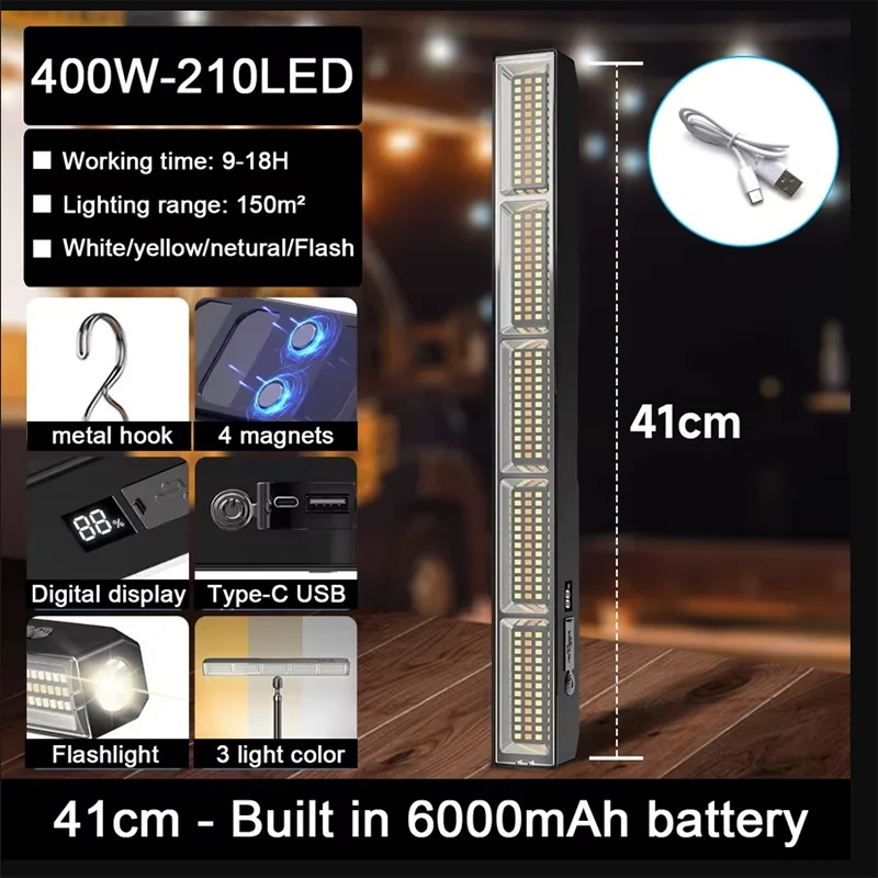 41cm Magnetic LED Work Light B - Power Bank ulasan dan harga