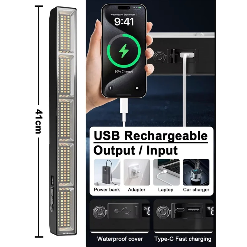 41cm Magnetic LED Work Light B - Power Bank ulasan dan harga