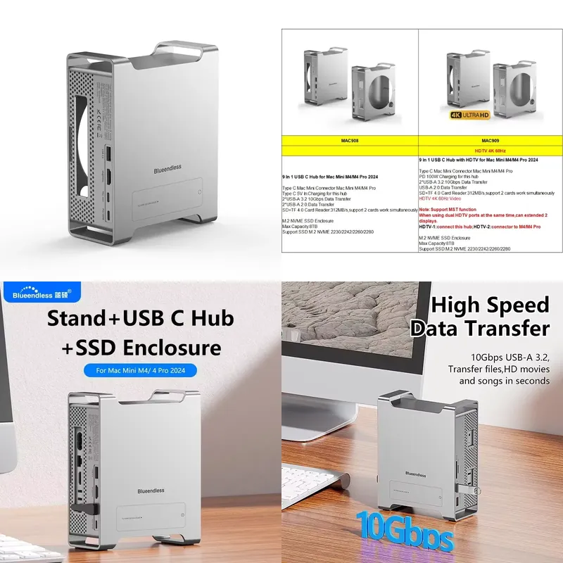 AP01 for Mini M4 Stand Hub Doc - Usb Hub ulasan dan harga