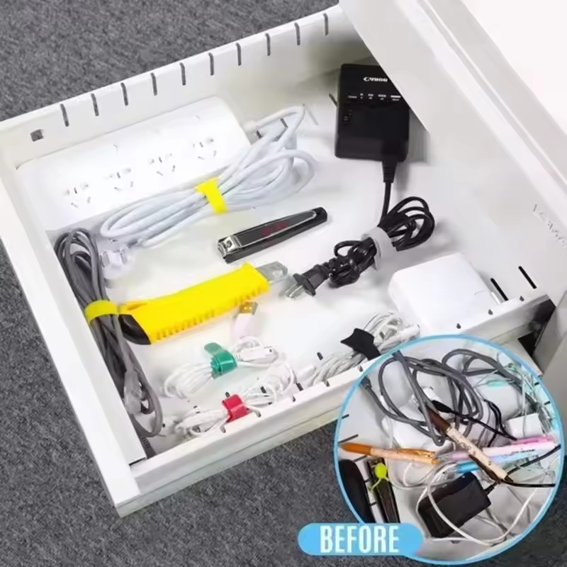 100pcs Releasable Cable Organi - Cable Organizer ulasan dan harga
