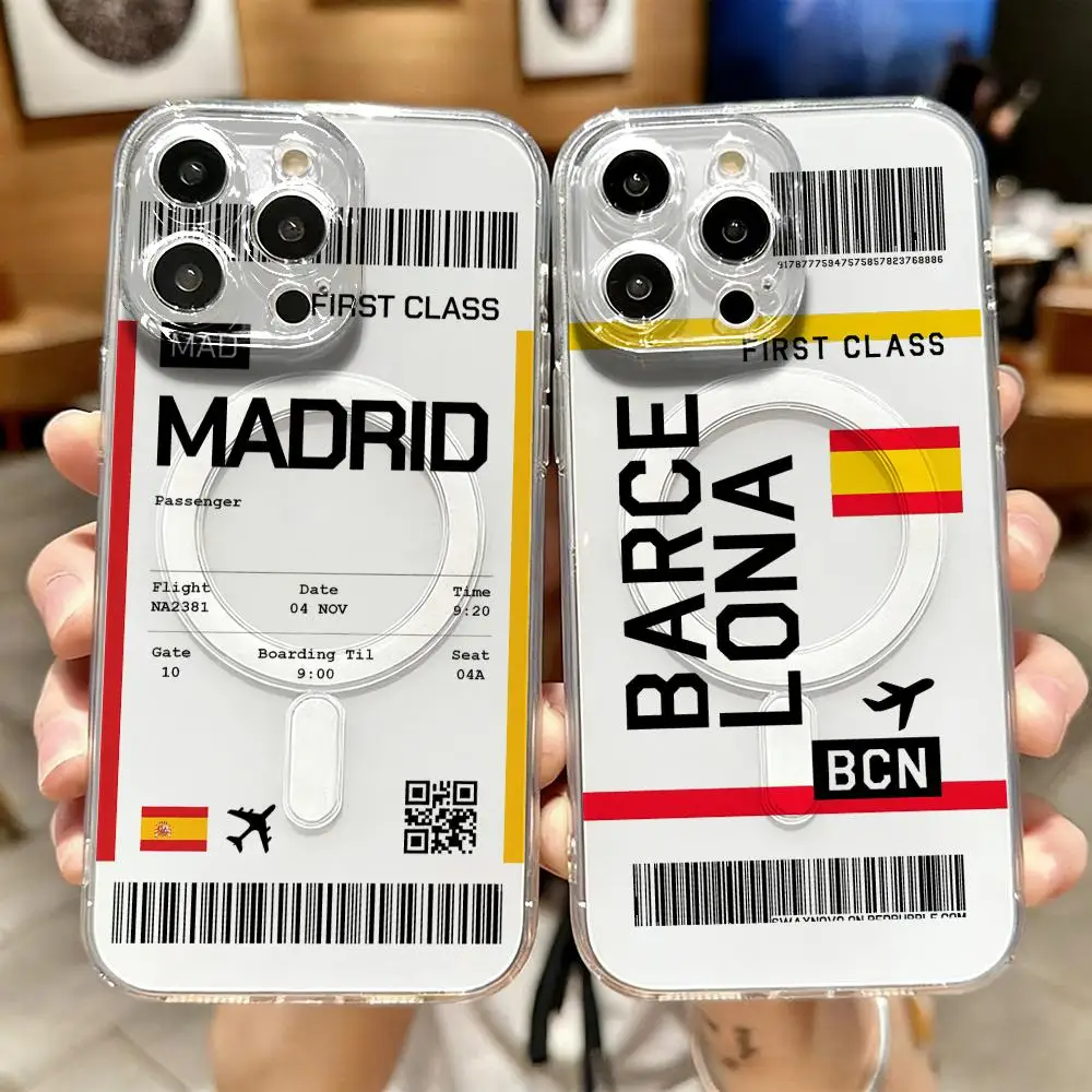 Travel Plane Ticket Spain Phon - Wireless Charger ulasan dan harga