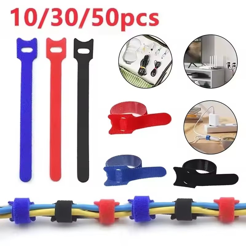 10/30/50Pcs Reusable Hook And  - Cable Organizer ulasan dan harga