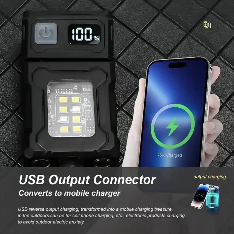 Magnetic Torch Light Work Ligh - Power Bank ulasan dan harga