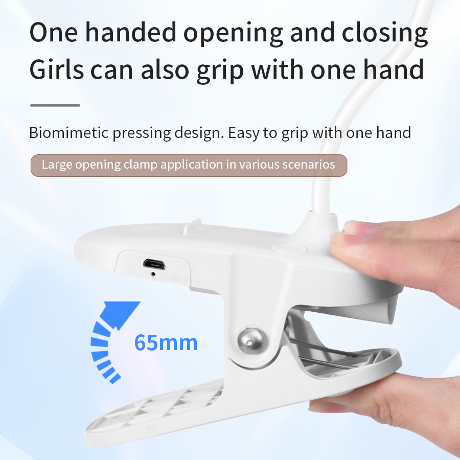 LED Clip Desk Lamp 360° Flexib - Phone Holder ulasan dan harga