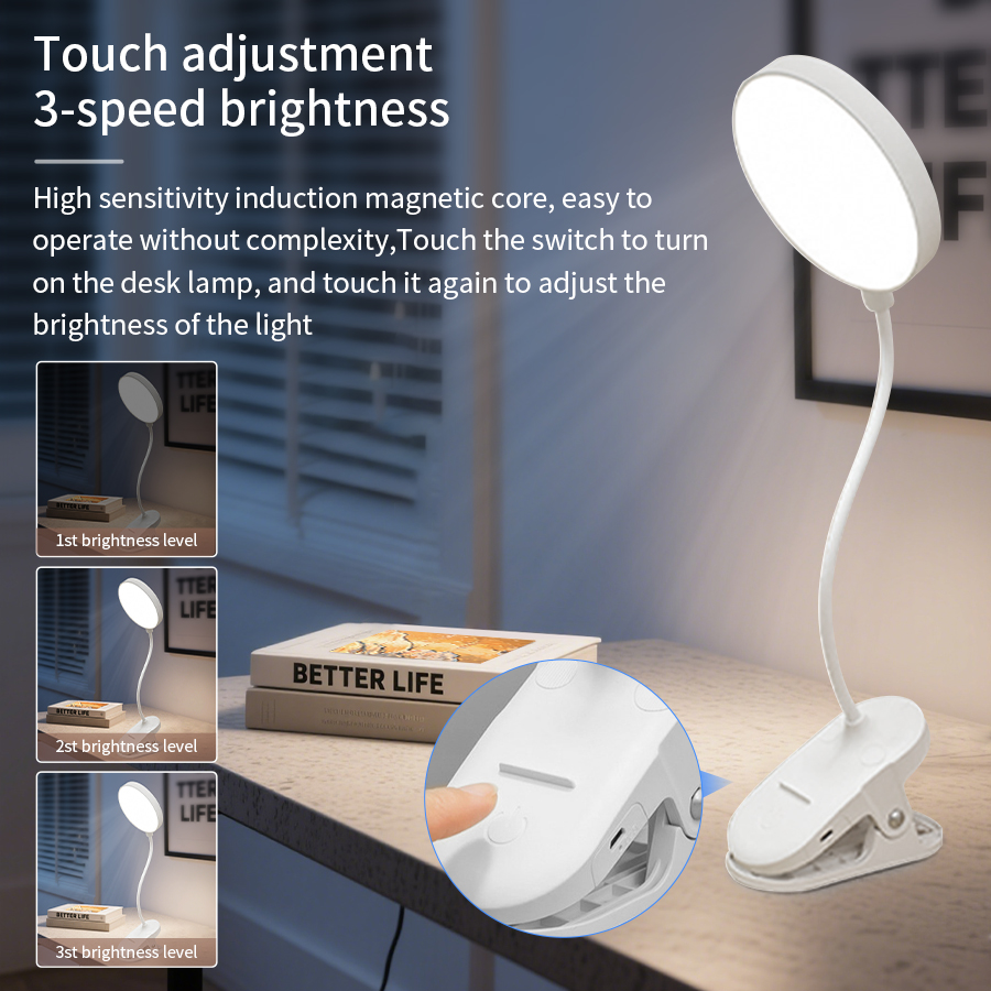 LED Clip Desk Lamp 360° Flexib - Phone Holder ulasan dan harga