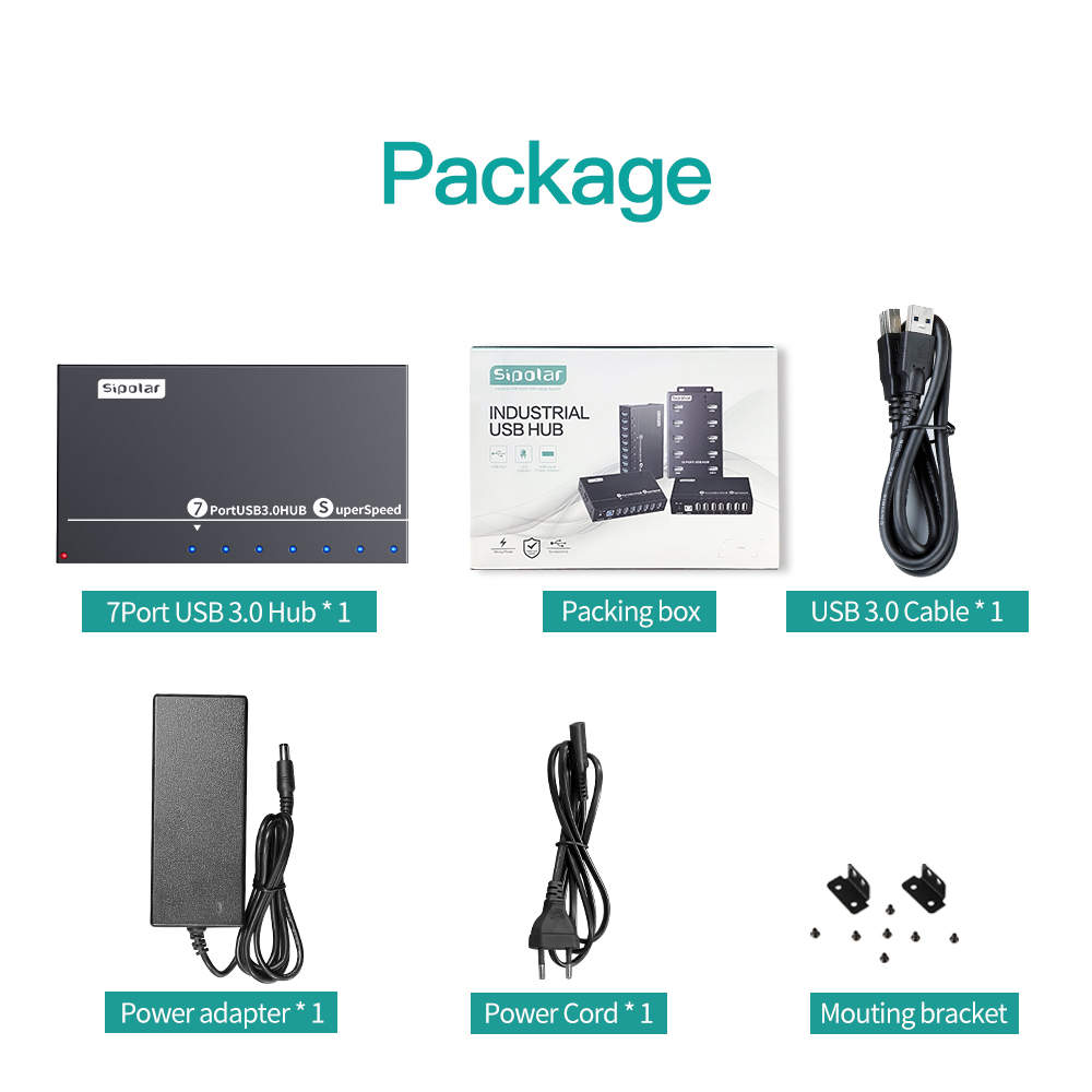 A173 7 Ports USB3.0 Metal Indu - Usb Hub ulasan dan harga