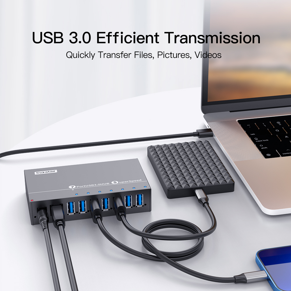 A173 7 Ports USB3.0 Metal Indu - Usb Hub ulasan dan harga