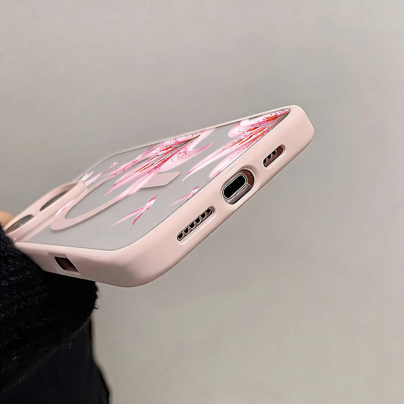 Pink Flower And Birds Magnetic - Wireless Charger ulasan dan harga