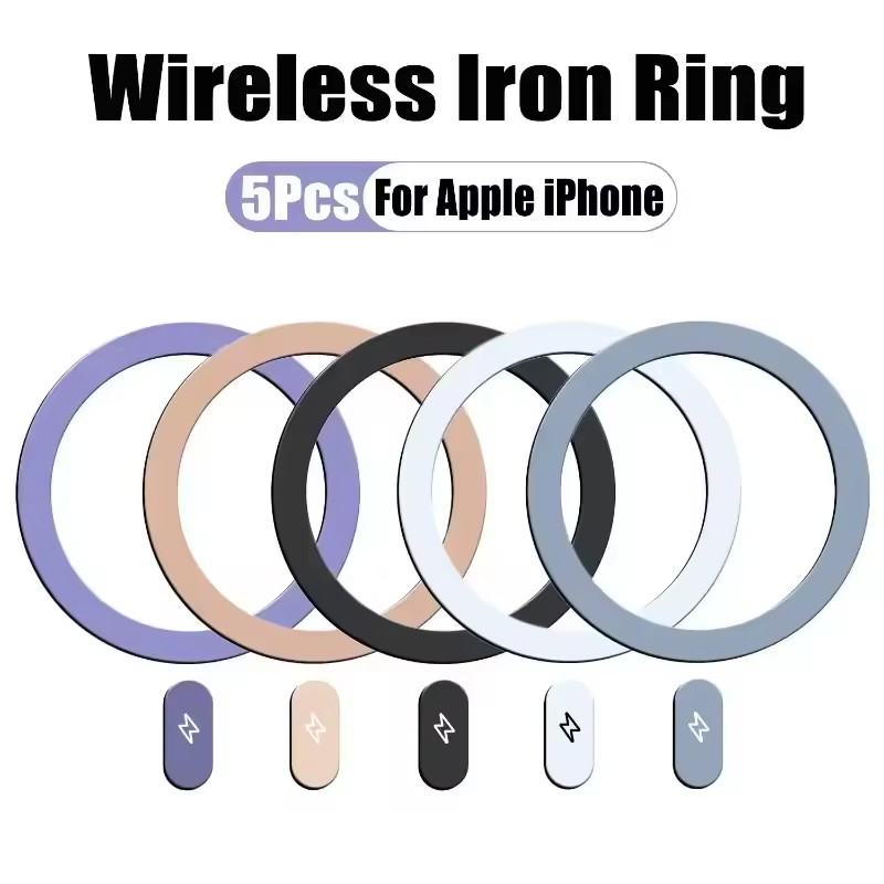 5/1Pcs Metal Plate Sticker Rin - Wireless Charger ulasan dan harga