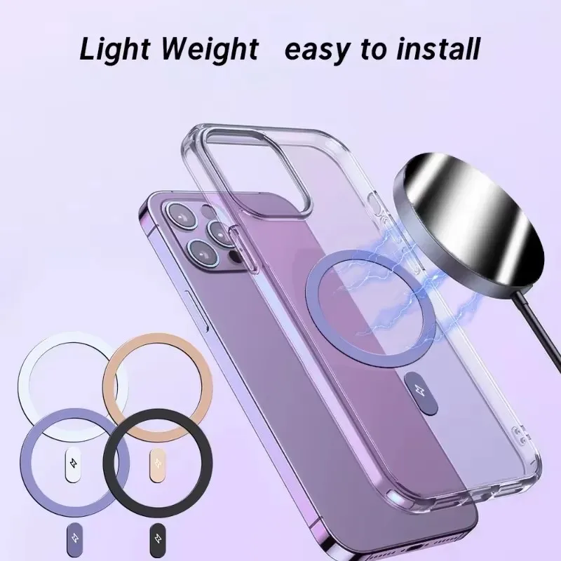 5/1Pcs Metal Plate Sticker Rin - Wireless Charger ulasan dan harga